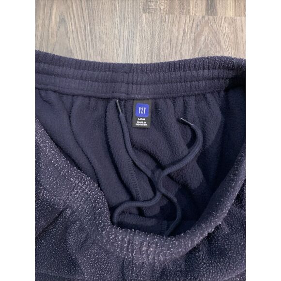 Yzy Yeezy Gap Balenciaga H10 Polar Fleece Joggers Large‎ Navy Distressed Men NEW - Picture 7 of 11